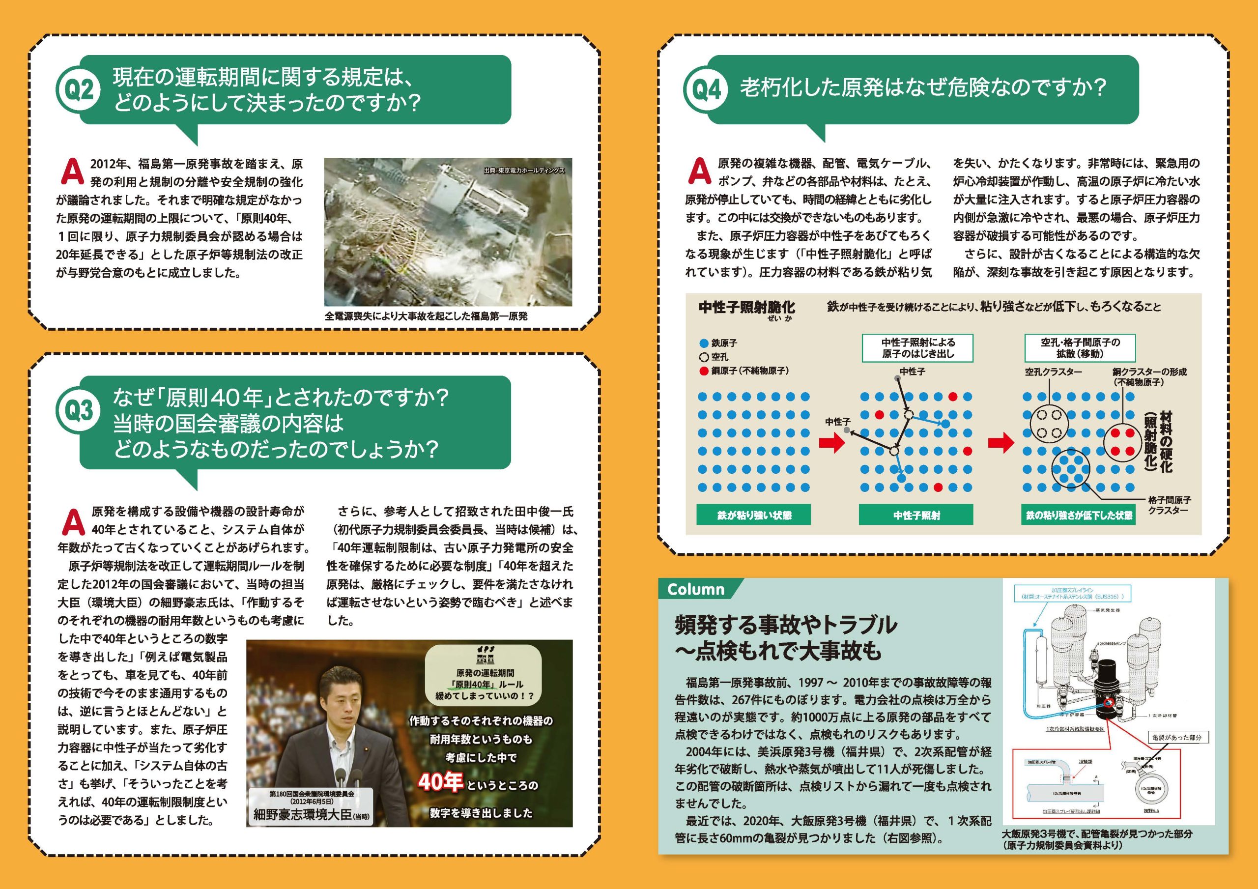 | Q&A 原発の運転期間の延長、ホントにいいの? 古本の太陽 著) 福島第一原発の処理水海洋放出(Ⅱ) 原発の老朽化対策は十分か | Q&A 原発の運転期間の延長、ホントにいいの? 古本の太陽 著) 福島第一原発の処理水海洋放出(Ⅱ) 原発の老朽化対策は十分か